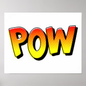 POW typografie komische pop kunst Poster (Voorkant)