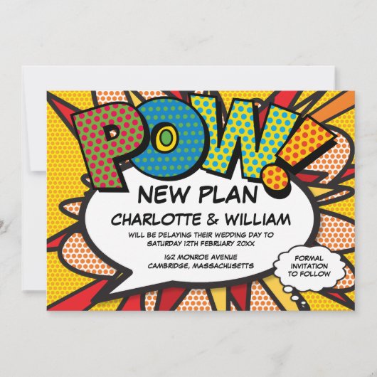 POW Uitgestelde wijziging van datum stripboek Pop  Save The Date (Voorkant)