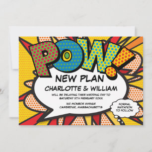 POW Uitgestelde wijziging van datum stripboek Pop Save The Date