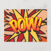POW Uw Bericht Spraak Bubble Fun Retro Aankondigingskaart (Voorkant)