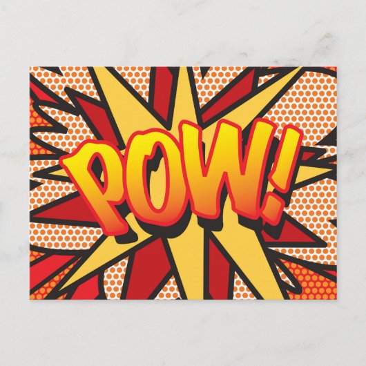 POW Uw Bericht Spraak Bubble Fun Retro Aankondigingskaart (Voorkant)