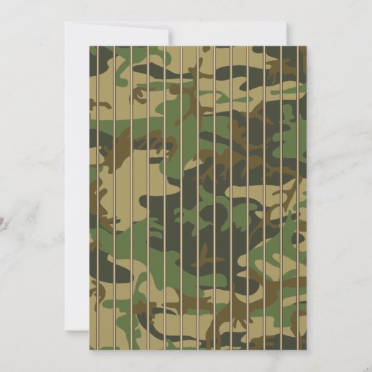 POW, War Threaded Escape Room, Birthday Party Kaart (Achterkant)