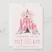 Pow wow de verjaardagsfeestje nodigt uit kaart (Voorkant)