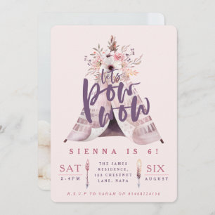 Pow wow tepee verjaardagsfoto uitnodiging