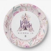 Pow wow the epee verjaardagsfeestje paper bord (Voorkant)