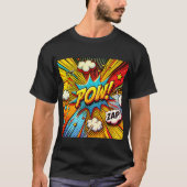 POW! ZAP! Comic Action Words – Leuk en gedurfd ont T-shirt (Voorkant)