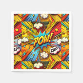 POW! ZAP! Comic Words - Leuk en levendig feestdeco Servet (Voorkant)
