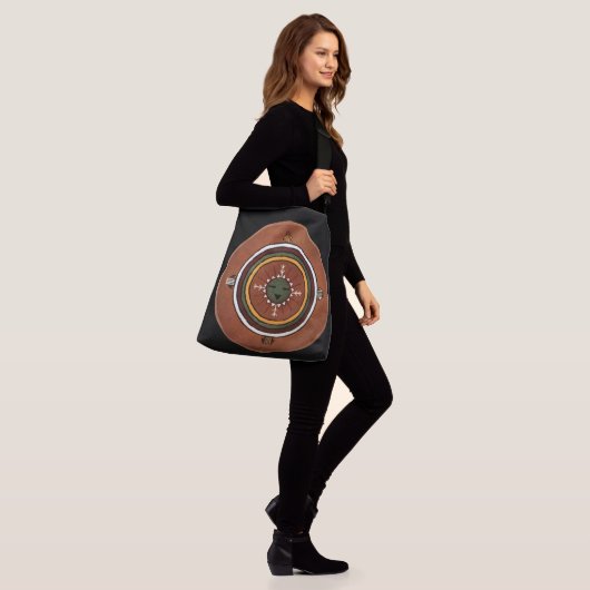 Powalawu Native American Sandschilderij Crossbody Tas (Op model)