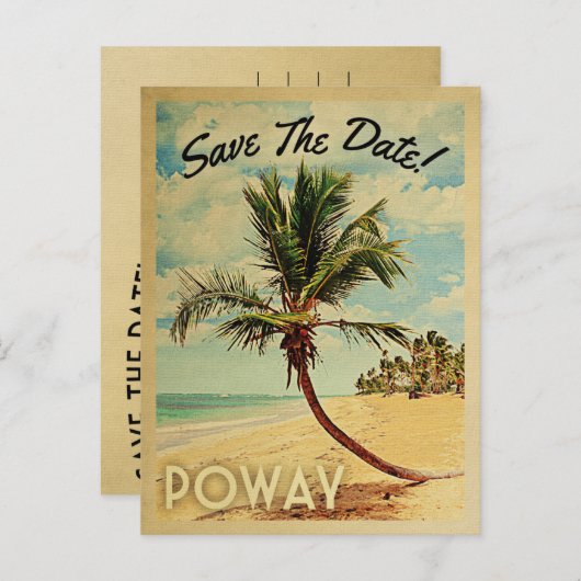 Poway California, sla de datum op Aankondigingskaart (Voorkant / Achterkant)