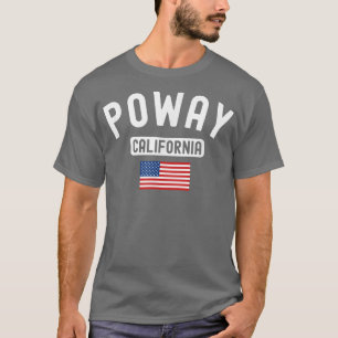Poway California USA Flag Vintage Cali Bear San Di T-shirt