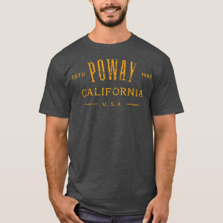 Poway Californië USA Design Vintage Stijl Poway CA T-shirt
