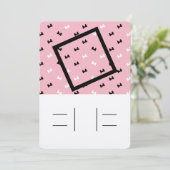 Powbogen-uitnodiging voor pooidop kaart (Staand voorkant)