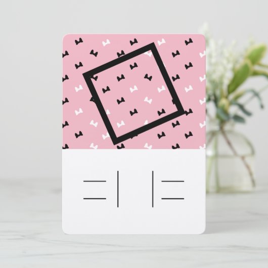 Powbogen-uitnodiging voor pooidop kaart (Staand voorkant)