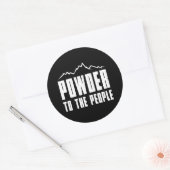 Powder aan het volk ronde sticker (Envelop)