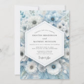 Powder Blue Anemone Wedding Kaart (Voorkant)