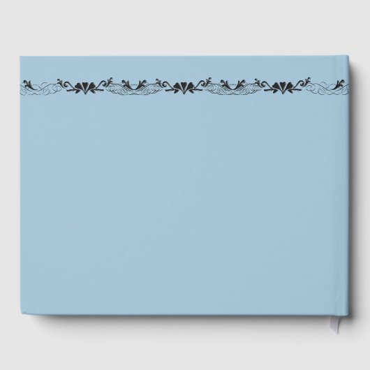 Powder Blue Black Accent Weddenschap Boek (Achterkant)