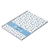 Powder Blue Cheer Hearts, Pom Poms, Megafone Notitieboek (Linkerzijde)