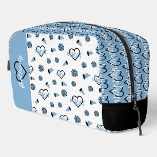 Powder Blue Cheer Hearts, Pom Poms, Megafone Toilettasje