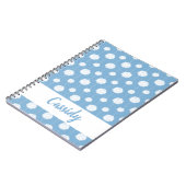 Powder Blue Cheerleader Pom Pom Pattern Notitieboek (Linkerzijde)