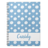 Powder Blue Cheerleader Pom Pom Pattern Notitieboek (Voorkant)