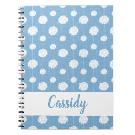 Powder Blue Cheerleader Pom Pom Pattern Notitieboek