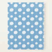 Powder Blue Cheerleader Pom Pom Pattern Planner (Achterkant)