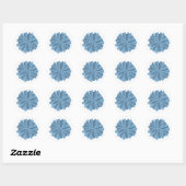 Powder Blue Cheerleader Pom Ronde Sticker (Vel)