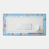 Powder Blue Chinoiserie Archive Desk Mat (Keyboard & Muis)