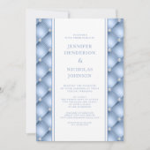 Powder Blue Diamond Tufted Virtual Wedding Invitat Kaart (Voorkant)