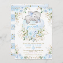 Powder Blue Elephant Boy Baby shower