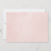 Powder Blue en Blush Pink Floral Afstuderen Foto Aankondiging (Achterkant)