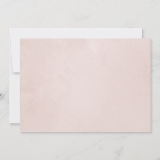 Powder Blue en Blush Pink Floral Afstuderen Foto Aankondiging (Achterkant)