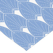 Powder blue en white Art Deco patroon 2 Lange Tafelloper (Hoek)