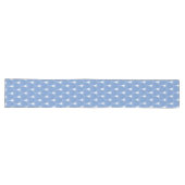 Powder blue en white Art Deco patroon 2 Lange Tafelloper (Horizontaal)