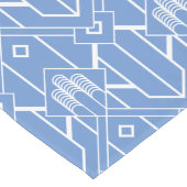 Powder blue en white Art Deco patroon 3 Lange Tafelloper (Hoek)