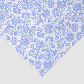 Powder Blue en White Floral Damaskers Tissuepapier (Detail)