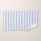 Powder Blue en White Striped Bath Towel Set Bad Handdoek (Handdoek)