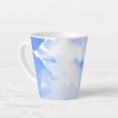 Powder Blue Floral Print Latte Mok (Linkerhoek)