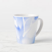 Powder Blue Floral Print Latte Mok (Rechterhoek)