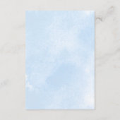 Powder Blue Floral Wedding Details Informatiekaartje (Achterkant)