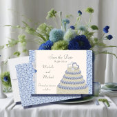 Powder Blue Florentine Save the Date