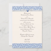 Powder Blue Florentine Weddenschap Kaart (Voorkant)