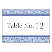 Powder Blue Florentine Wedding Table Kaart (Achterkant)