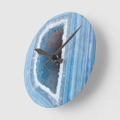 Powder Blue Geode Druzy Ronde Klok (Hoek)
