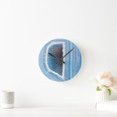 Powder Blue Geode Druzy Ronde Klok (Huis)
