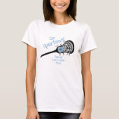 Powder Blue Go Team Lacrosse mama T-shirt (Voorkant)