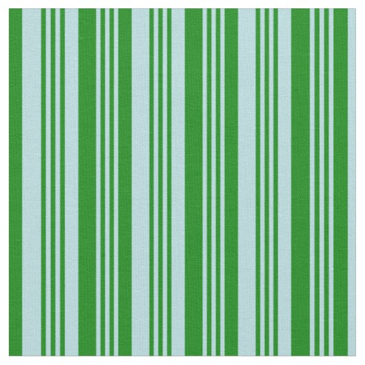 Powder Blue & Green Stripes Stof (Close Up)