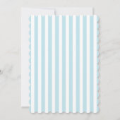 Powder Blue Grey Nautical Wedding Invitation Kaart (Achterkant)