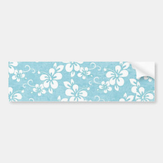 Powder Blue Hibiscus Flower Bumpersticker