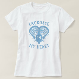 Powder Blue Lacrosse My Heart T-Shirt